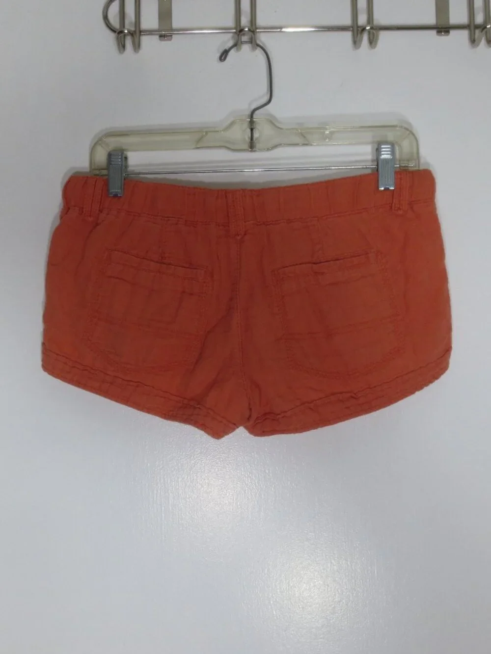 Mossimo Shorts Orange Baggy Tie Waist Casual Soft Comfy Cotton Shorties Size S